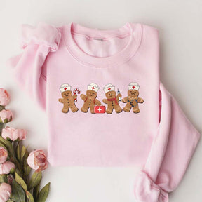 Gingerbread Christmas Nurse Sweatshirt