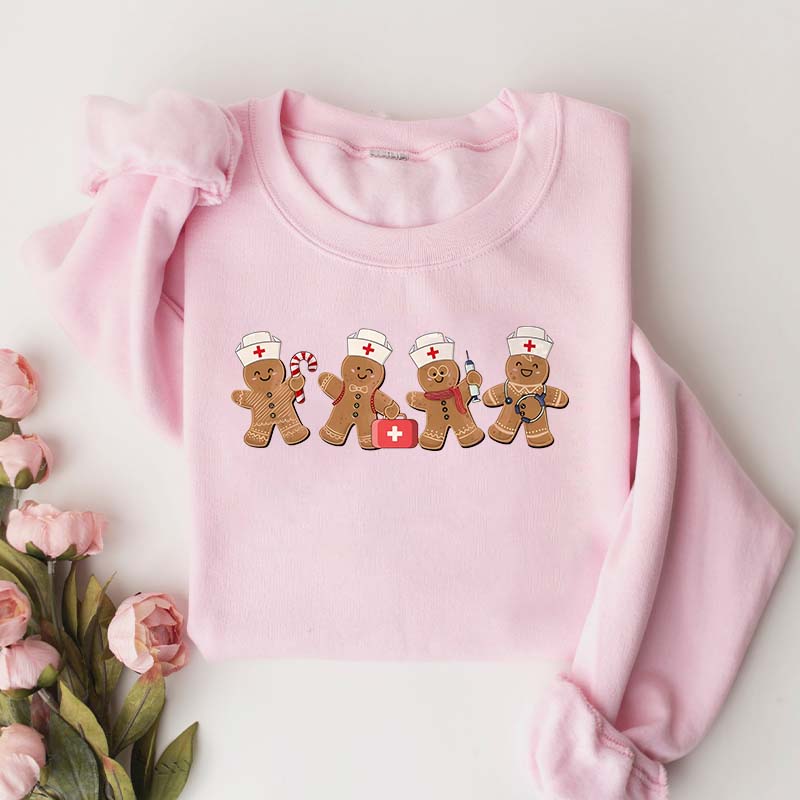 Gingerbread Christmas Nurse Sweatshirt