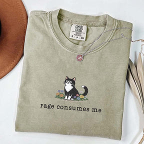 Funny Cat Meme Rage Consumes Me T-Shirt