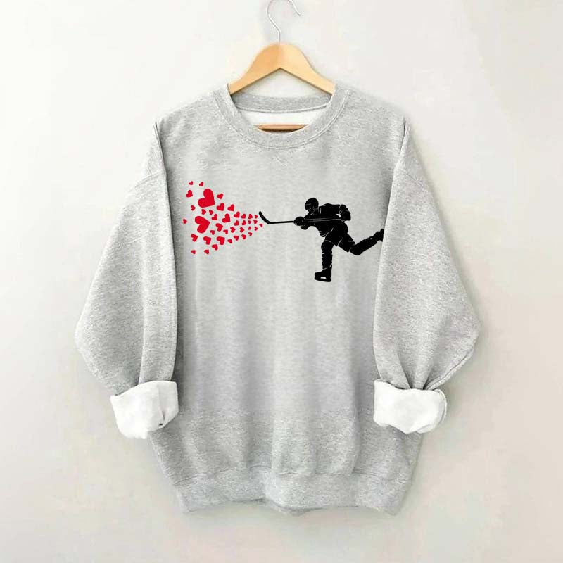 Ice Hockey Hearts Player Sweatshirt