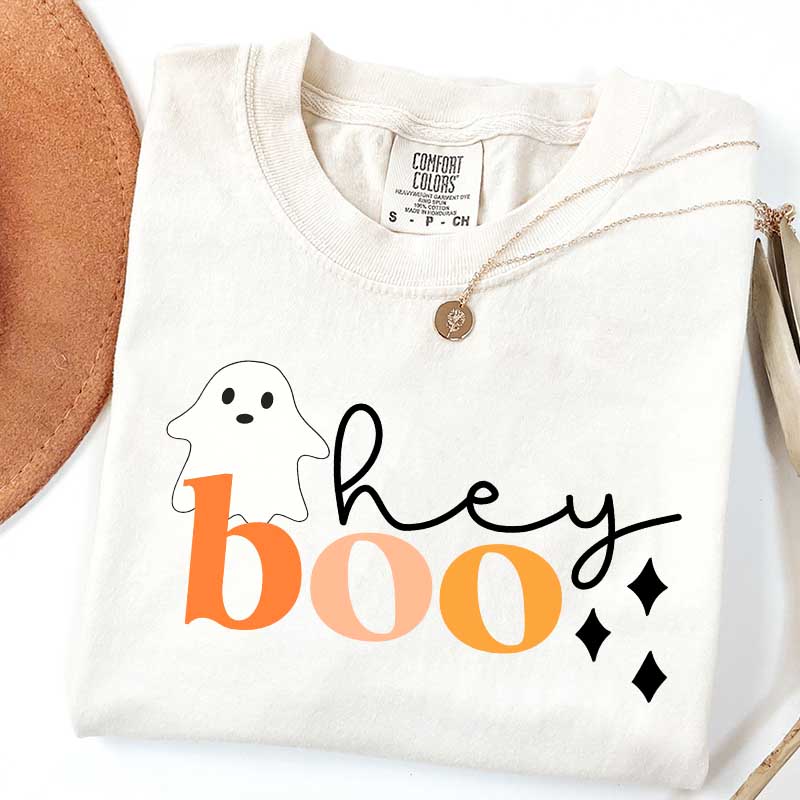 Hey Boo Ghost Halloween T-Shirt