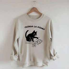 Chinga La Migra Cat Sweatshirt