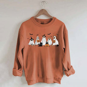 Cute Ghost Dogs Halloween Sweatshirt