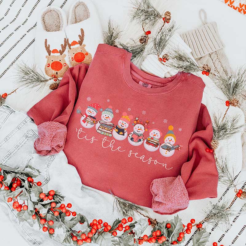 Book lover Christmas Teacher Winter Sweatshirt