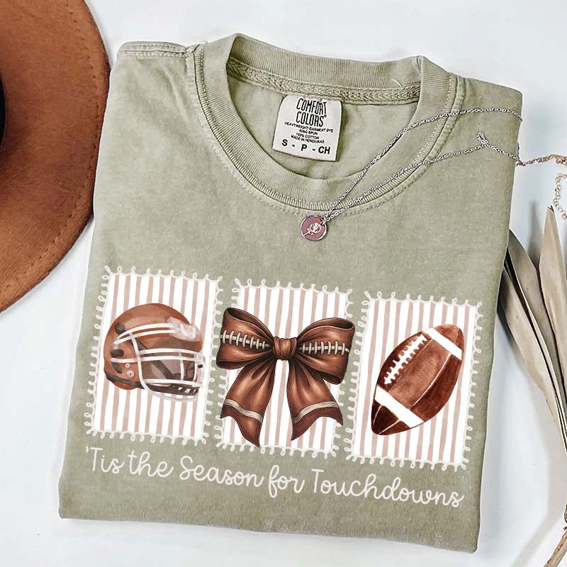 Tis the Season for Touchdowns Football T-Shirt