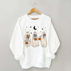 Vintage Retro Floral Ghost Sweatshirt