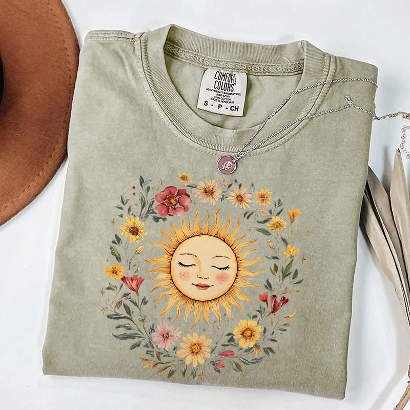Retro Sunflower Summer Vibes T-Shirt