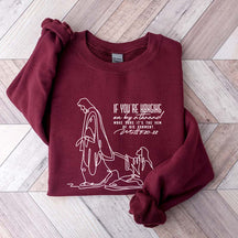Holding on by a Thread Hem of His Garment Sweatshirt