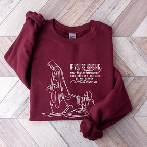 Holding on by a Thread Hem of His Garment Sweatshirt