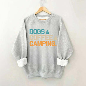 Dogs Coffee Camping Sweatshirt