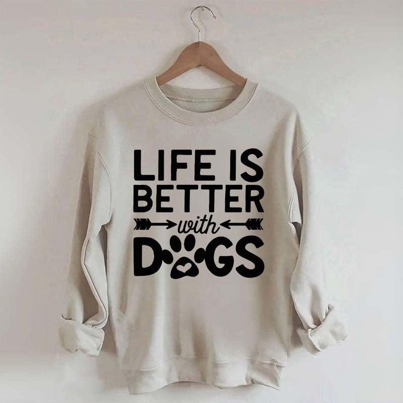 Life Is Better With Dogs Heavy Blend Sweatshirt