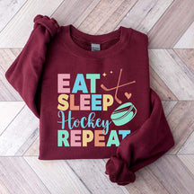 Eat Sleep Hockey Repeat Cute Sweatshirt