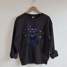 Halloween Witch Kitten Sweatshirt
