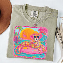 Retro Viral Summer Leopard T-Shirt