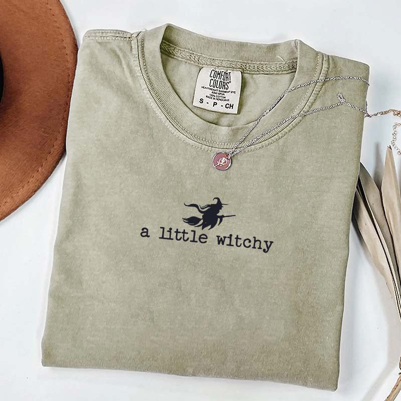 Cute Halloween A Little Witchy T-Shirt