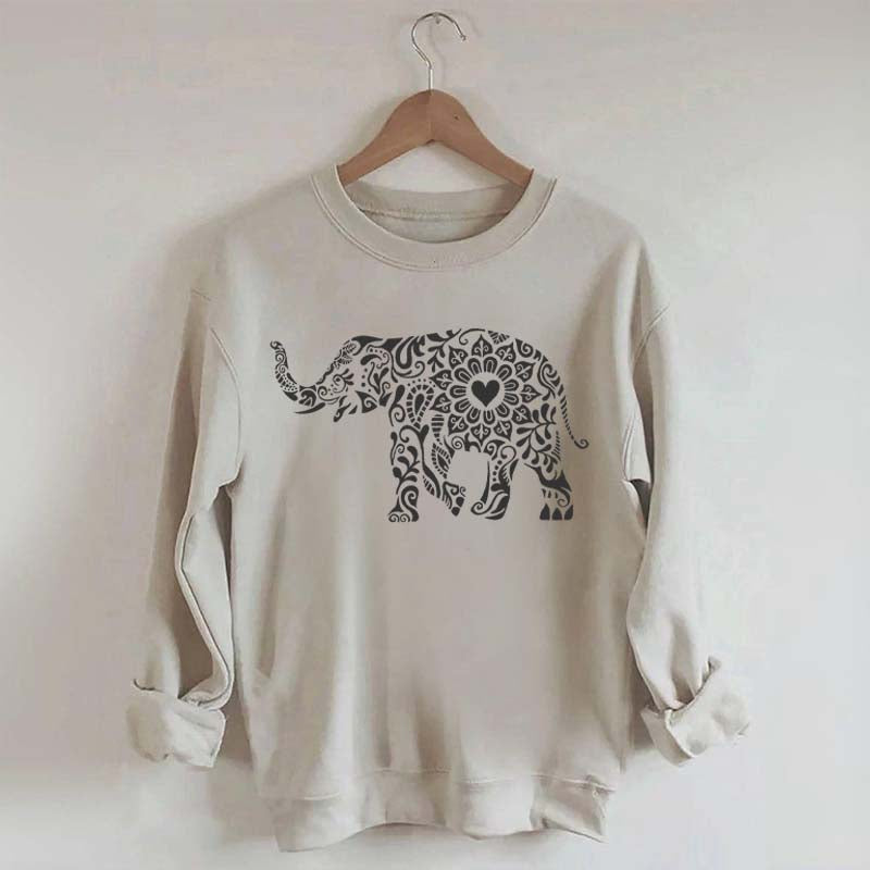 Elephant Floral Sweatshirt