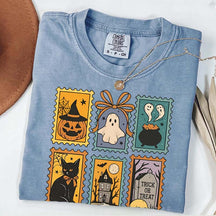 Halloween Cute Ghost Pumpkin Cat T-Shirt