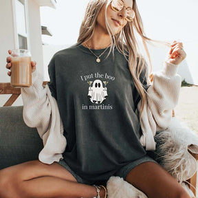 Funny Halloween I Put the Boo in Martinis T-Shirt