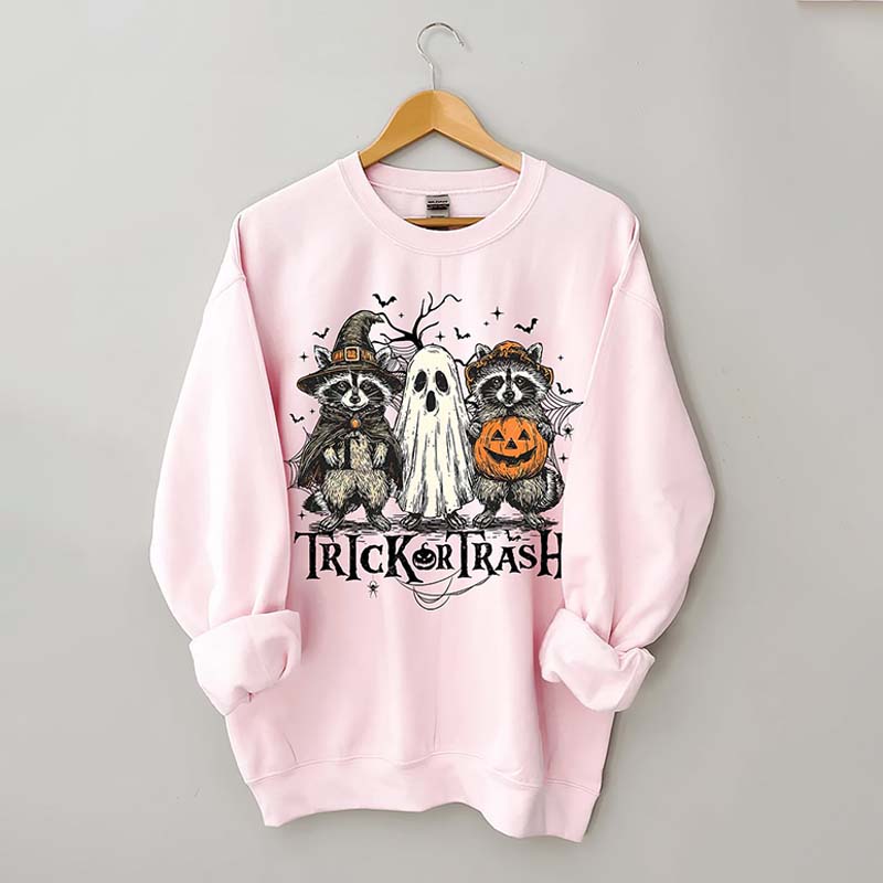 Boo Ghost Racoon Feral Sweatshirt