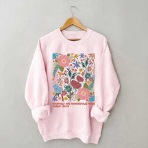 Fearfully And Wonderfully Made Abstract Flower Sweatshirt