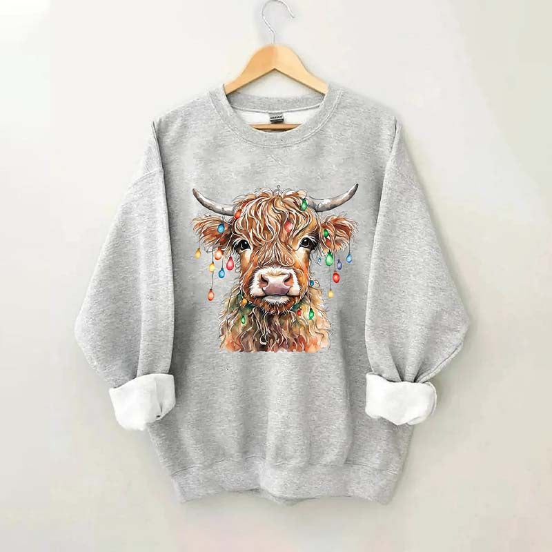 Merry Christmas Cow Sweatshirt