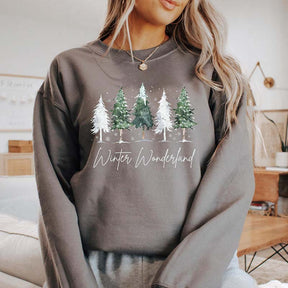 Winter Wonderland Pine Tree Sweatshirt