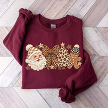 Leopard Christmas Comfort Santa Sweatshirt