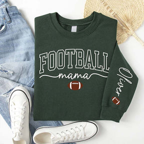 Personalize Football Season Mama Sweatshirt