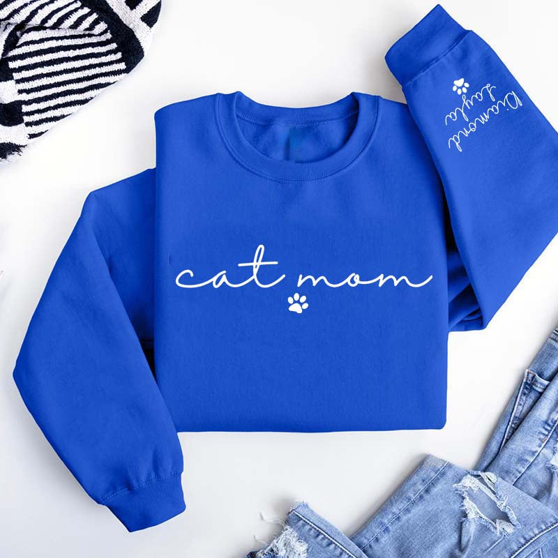 Custom Cat Mom Cute Sweatshirt