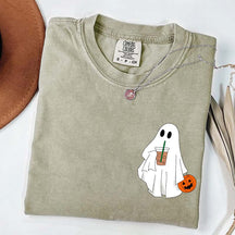 Halloween Ghost Iced Coffee Lover T-Shirt