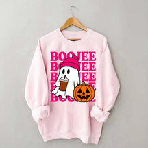 Boojee Ghost Halloween Pumpkin Sweatshirt