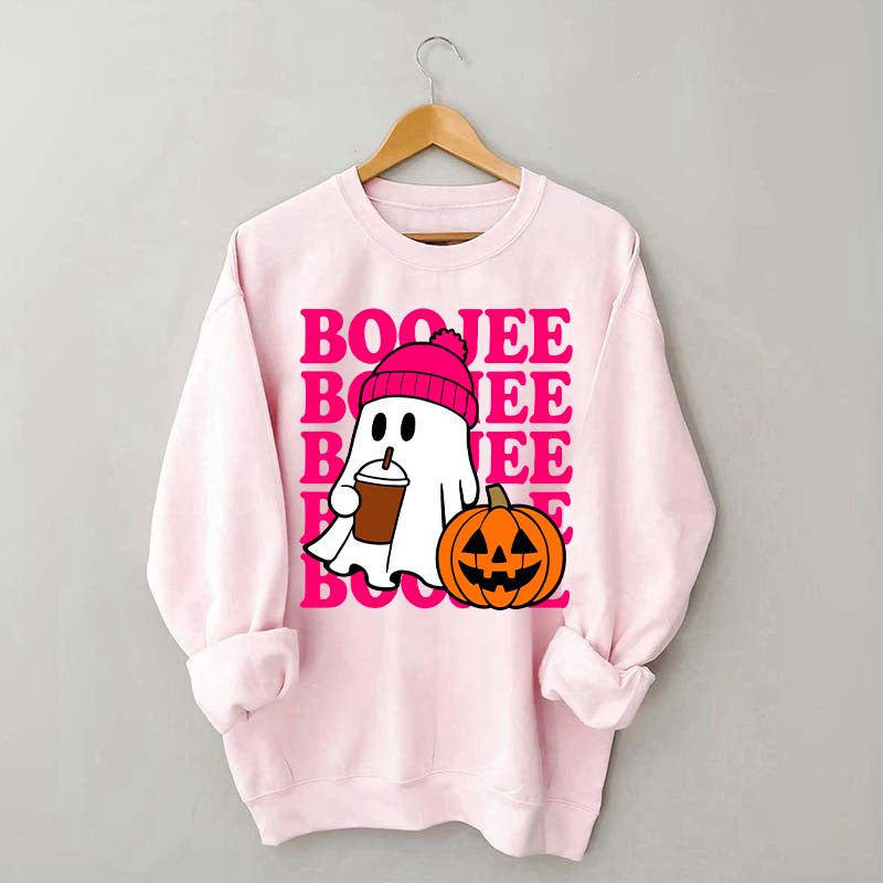 Boojee Ghost Halloween Pumpkin Sweatshirt