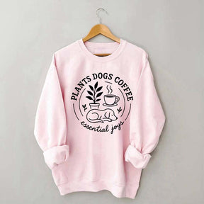 Plants Dogs Coffee Sweatshirt