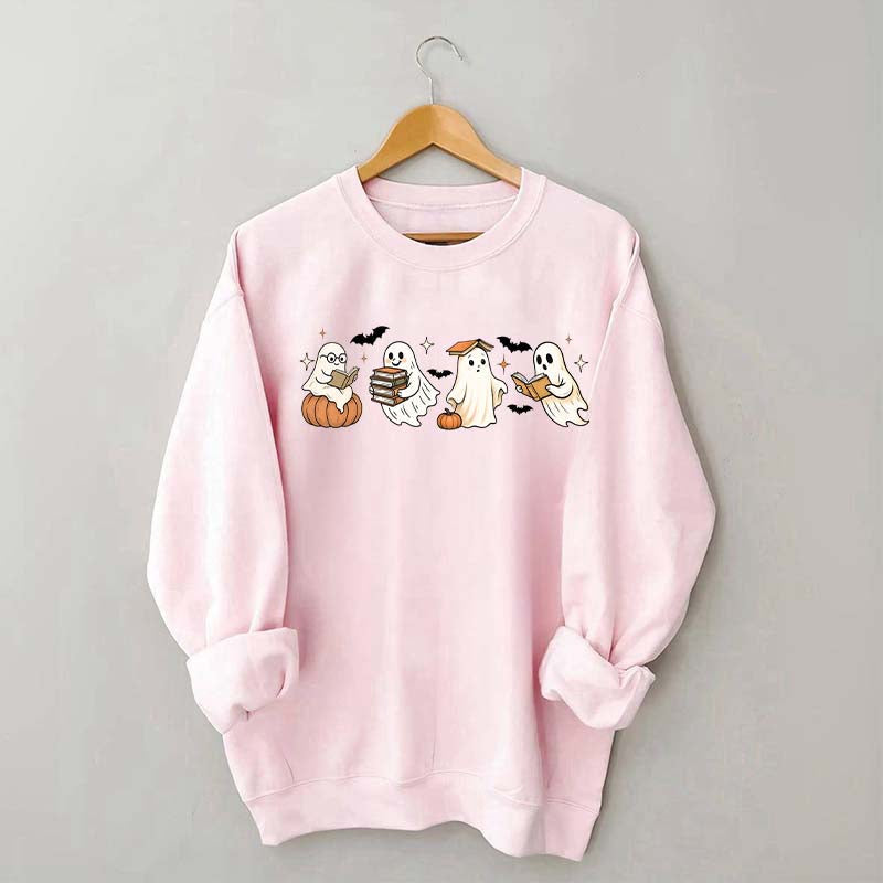 Halloween Ghosts Reading Sweatshirt