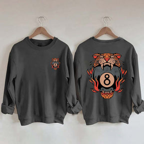 Lucky Leopard Traditional Tattoo T 8 Ball Sweatshirt