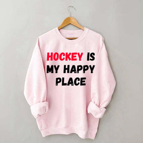 Hockey Is My Happy Place Sweatshirt