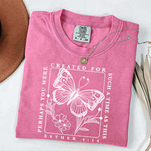 Bible Verse Esther 4:14 Butterfly Floral T-Shirt