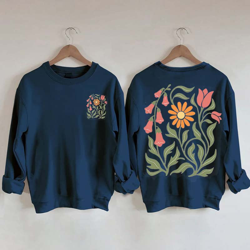 Foxglove Daisy Tulip Sweatshirt