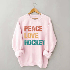 Peace Love Hockey Sweatshirt