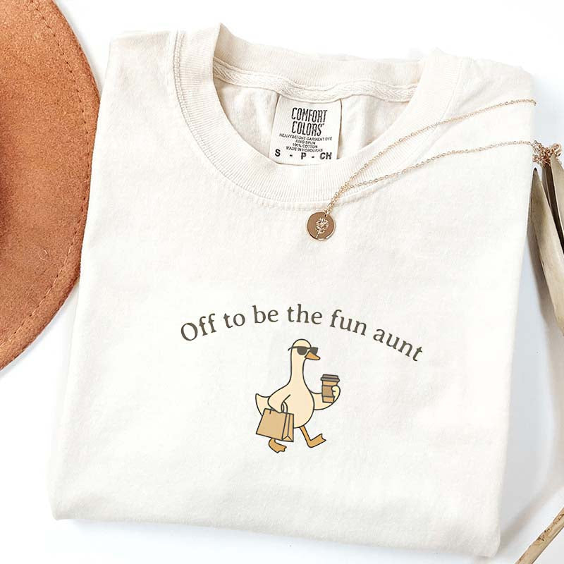 Off To Be The Fun Aunt Goose Pregnancy T-Shirt