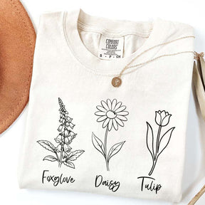 FDT Floral Foxglove Daisy Tulip T-Shirt
