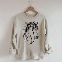 Rider Horse Lineart Sweatshirt
