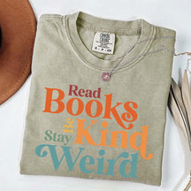 Read Books Be Kind Stay Weird Simple T-Shirt