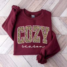 Retro Leopard Cozy Season Sweatshirt