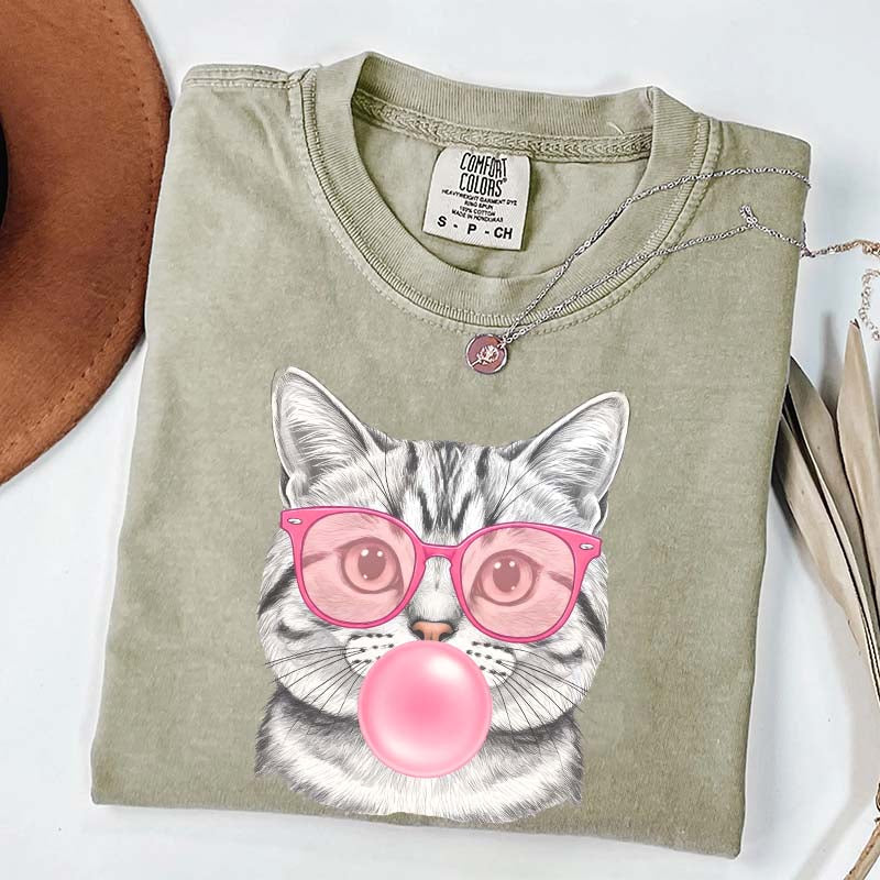 Bubble Gum Kitten Vintage Style T-Shirt