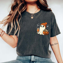 Comfort Colors Pocket Ghost Pumpkin T-Shirt