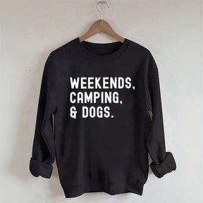 Weekends Camping & Dogs Sweatshirt