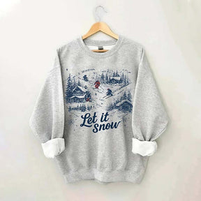 Let It Snow Skiing Sweatshirt