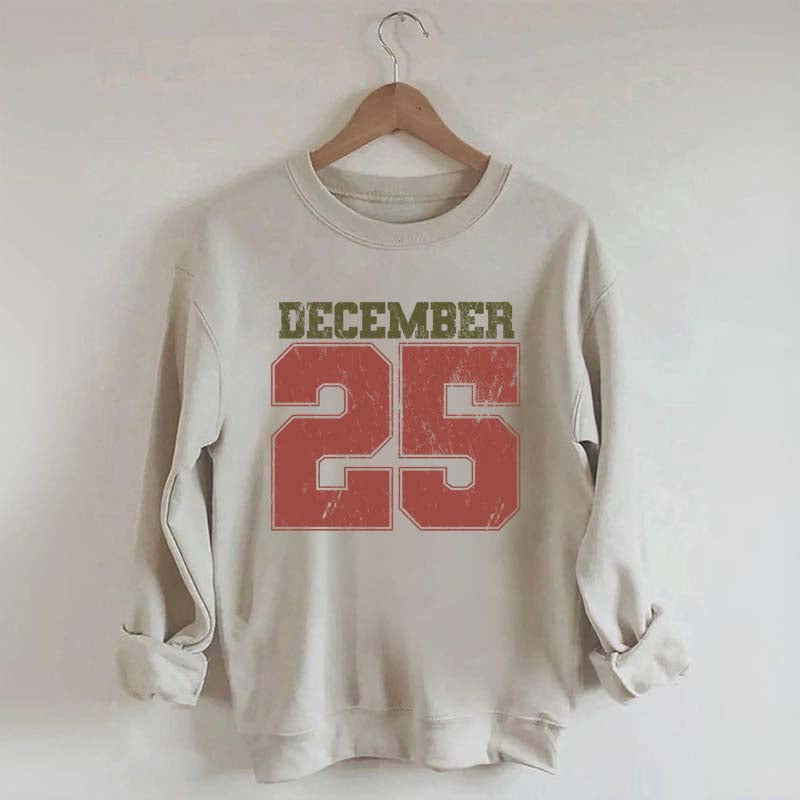 Retro December 25 Christmas Sweatshirt