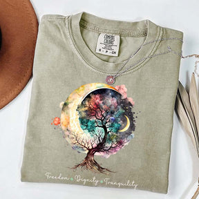 Freedom Dignity Tranquility Tree T-Shirt